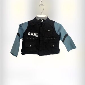 SWAT COP Toddler Halloween costume shirt long sleeve size small 4/6